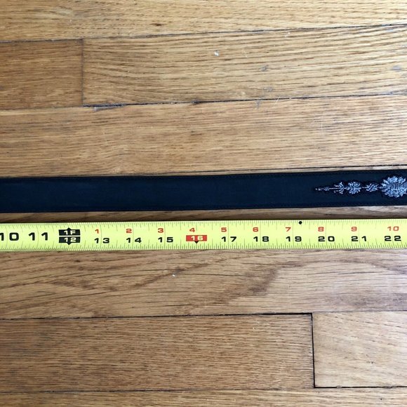 Vintage Erreghè Gray Embroidered Leather Belt Made in Italy Size Small - Picture 4 of 9